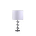 22 25 Geometric Prism Solid Crystal Table Lamp In Chrome Silver 