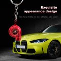 Augeny Car Turbo Keychain Creative Charming Polishedcharger Chain Mini Auto Turbo Key Ring Part Decoration Small-red