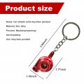 Augeny Car Turbo Keychain Creative Charming Polishedcharger Chain Mini Auto Turbo Key Ring Part Decoration Small-red