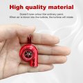 Augeny Car Turbo Keychain Creative Charming Polishedcharger Chain Mini Auto Turbo Key Ring Part Decoration Small-red