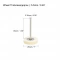Uxcell Mini Wool Felt Buffing Wheels 25mm X 5 5mm With 2 35mm Arbor For Rotary Tool Polishing White 10 Pcs