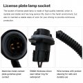 1 Pair License Plate Lights Cover Lens Socket Rear Lamp Wire Harness For 2007 Silverado 1500 Hd Classic New Version