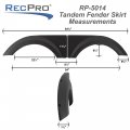 Recpro Rv Tandem Fender Skirt 64-3 W X -3 8 H 1 3 4 D Black 1
