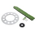 Green O Ring Chain And Sprocket Kit 14 50 116l For Kawasaki Kx250 2002 To 2008 Steel Front Rear 