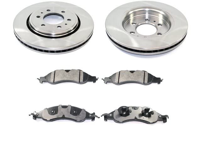 Front Semi Metallic Brake Pads And Rotor Kit For 2007-2009 Ford Expedition