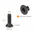 Uxcell 4-40x3 8 Flat Head Socket Cap Screws 10 9 Grade Carbon Steel Hex Countersunk Screw Bolts Machine Fasteners Fully