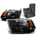 Auto Dynasty Black Housing Amber Corner Headlight Lamps Tool Kit Compatible With Dodge Ram 1500 2500 3500 09-18