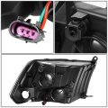 Auto Dynasty Black Housing Amber Corner Headlight Lamps Tool Kit Compatible With Dodge Ram 1500 2500 3500 09-18
