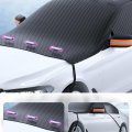 Car Windshield Cover Magnetic Snow Ice Protector With Reflective Strips And 6 Strong Magnets For Most Vehicles Including Sedan