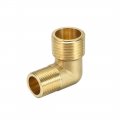 Brass Pipe Fitting 90 Degree Elbow G3 8 Male X G1 2 2pcs 