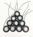 10 New 1-1 4 White Led Marker Clearance Lights For Trailer Truck Rv -24032 