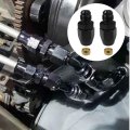 2pcs 2024 Upgraded 3 8 Tube To 6an Male Fuel Line Adapter Fittings Black
