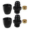 2pcs 2024 Upgraded 3 8 Tube To 6an Male Fuel Line Adapter Fittings Black