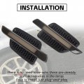 Ecotric Front Fender Side Marker Lights Compatible With 2008 2009 Pontiac G8 Turn Signal Light Amber Led Smoked Lens 2 Pcs