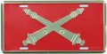 Field Artillery Crossed Cannons License Plate 