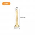 Uxcell Brass Wood Screws 25pcs M3 5 X 25mm Slotted Drive Flat Head Self Tapping Screw Countersunk For Woodworking Furniture
