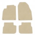 Ikon Motorsports Floor Mats For 2003-2011 Saab 9-3 Factory Fitment Beige Nylon Front Rear Car Liner Carpets Replacement 4pcs 