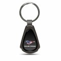 Ipick Image Made Black Dome Shinning Dark Gunmetal Metal Teardrop Key Chain With Logo For Ford Mustang Pony In Usa Flag