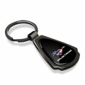 Ipick Image Made Black Dome Shinning Dark Gunmetal Metal Teardrop Key Chain With Logo For Ford Mustang Pony In Usa Flag
