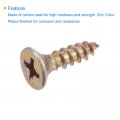 Uxcell M4 X 16mm Wood Screws Phillips Flat Head Carbon Steel Color Zinc Plated Self Tapping 200pcs