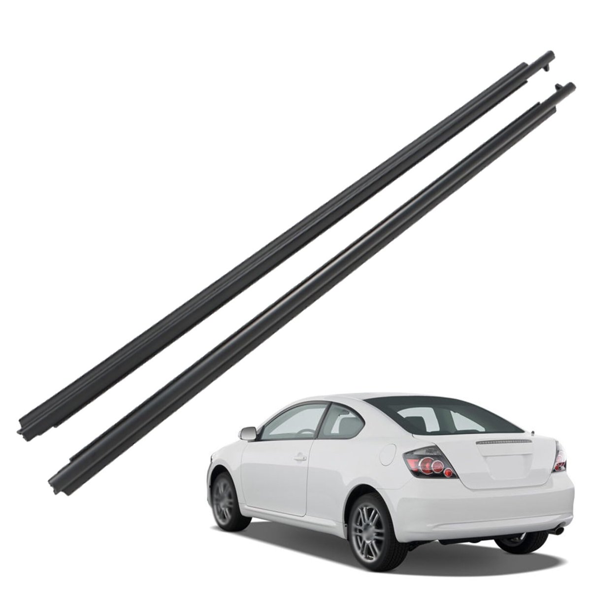 Front Window Weatherstrip Seals Black Rubber Left And Right Side For 2005 2010 Tc Part Number 75711 21030 75712