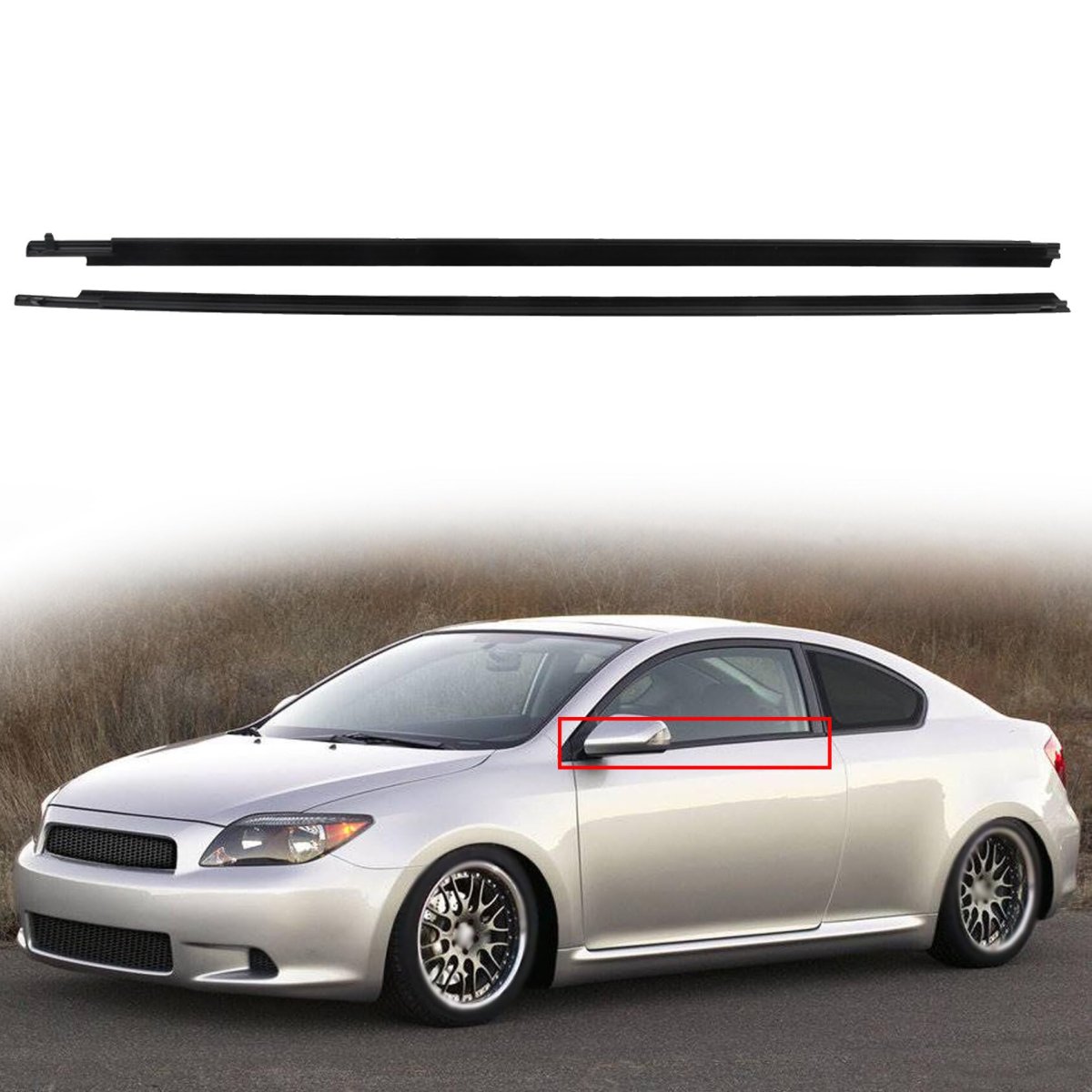 Front Window Weatherstrip Seals Black Rubber Left And Right Side For 2005 2010 Tc Part Number 75711 21030 75712