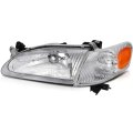 Headlights For 1998 1999 2000 Toyota Corolla Pair Headlight Assembly Chrome Housing Amber Reflector 81510-02040