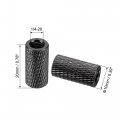 Uxcell 1 4-20 X 10mm 20mm Aluminum Alloy Hand Screw Nuts Diamond Knurl Knurled Camera Tripod Pass Hole Nut Black 2pcs