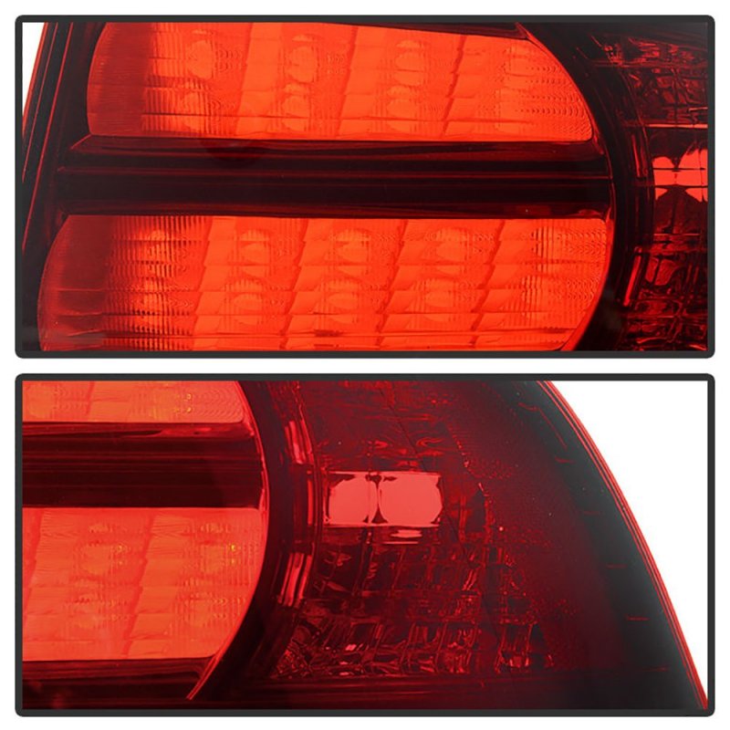 Smoke Red Lens Oe-style Tail Light Lamp Assembly For 2004-2008 Acura Tl Driver Passenger Side