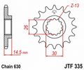 Jtf335 15 15t Steel Front Sprocket Made From Scm415 Chromoly Alloy Natural Color 