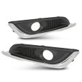 2pcs Front Fog Light Lamp Bezel Inserts For Buick Regal 2014 2015 2016 2017 Left And Right Side Black Chrome 23142357 23142358 