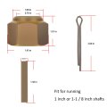 5008 Prop Nut Kit Brass For 1 In Or 125 Shafts With Key And Cotter Pin Mastercraft Nautique Moomba Tige Centurion Supra Correct