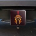 Trojan Greek Spartan Warrior Helmet Gold And Red Tow Trailer Hitch Cover Plug Insert