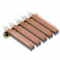 Uxcell Interlock Push Button Switch Piano Type 8pdt 24 Pin 5 Row