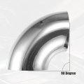 X Autohaux 2 Pcs Od 5 Inch 90 Degree Mandrel Bend Elbow Ss304 Stainless Steel Tube Exhaust Pipe For Car Modified System Piping