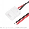 Uxcell 2 Pin 8mm Solderless Strip Light Connector 150mm Jumper Cable For 3528 2835 Single Color Led Tape Lights 10pcs
