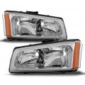 2003-2006 Chevy Silverado 1500 2500 3500 Avalanche Crystal Headlights Headlamps Driver Passenger Side 
