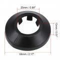 Uxcell 25mm Pipe Cover Decoration Pp Plastic Water Escutcheon Black 8pcs