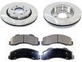 Front Semi-metallic Brake Pad And Rotor Kit For 2010-2017 Ford Expedition 