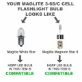 Hqrp Ultra Bright 300lm High Power 3w Led Upgrade Bulb Compatible With Maglite S3d016 St3d106 S3d095 S4d016 S4d015 S4d035