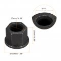 Uxcell M18 Flange Hex Nut Grade 8 Carbon Steel Black Oxide Finished For Machinery