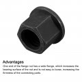 Uxcell M18 Flange Hex Nut Grade 8 Carbon Steel Black Oxide Finished For Machinery