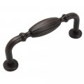 Cosmas 10 Pack 7119orb Oil Rubbed Bronze Country Style Cabinet Hardware Ribbed Handle Pull 3 Inch 76mm Hole Centers 