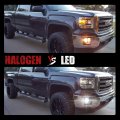 Bunker Indust Led Fog Light With Daytime Running Lights For 2014-2015 Gmc Sierra 1500 Oem Bumper Driving Drl Lamp Assembly Kit