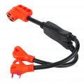 Ocpty Rv Y-split Power Cord Adapter 2 5 Ft 30 Amp Male Plug To 50 Female Connector Replacement Electrical For Camper 125v 1875w
