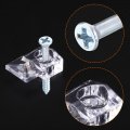 Uxcell Glass Retainer Clips Kit With Screw 0 83 X 51 Panel Fixing Clip For Wardrobes Cabinets Mirrors Clear 40pcs