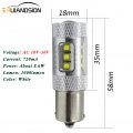 Ruiandsion 2pcs 10-30v Super Bright 1156 Ba15s Led Bulbs 16smd Chipsets 1000 Lumens 80w 6000k White Bulb For Car Turn Signal