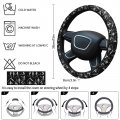 Steering Wheel Cover Funny Skeleton Yoga Covers Black White Protector Car Accessory 15 Inches