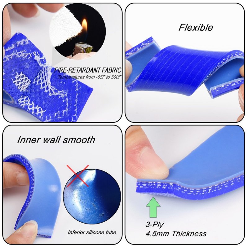 2 75 In Straight Silicone Hose 3 Ply Intercooler Coupler Tube Pipe For Turbo Piping Or Intake Blue 70mm Inner Diameter