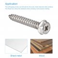 Uxcell Phillips Hex Washer Self Tapping Screws M5 X 30mm 304 Stainless Steel Flange Sheet Metal Screw 50pcs